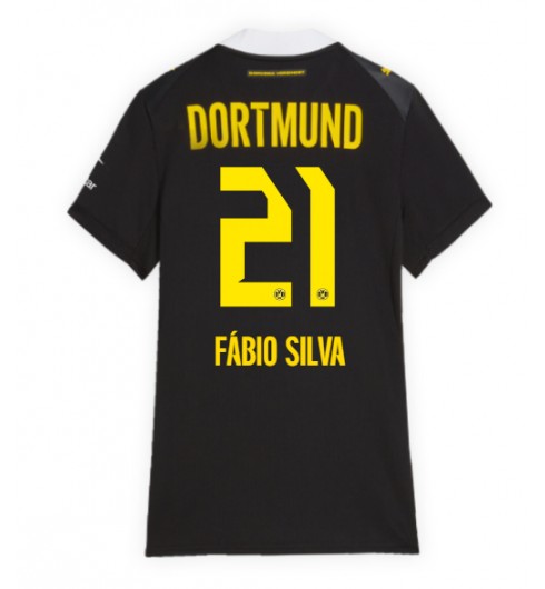 Borussia Dortmund Fabio Silva #21 Venkovní Dres pro Dámské 2026-27 Krátký Rukáv Borussia Dortmund Fabio Silva #21 Venkovní Dres pro Dámské 2026-27 Krátký Rukáv